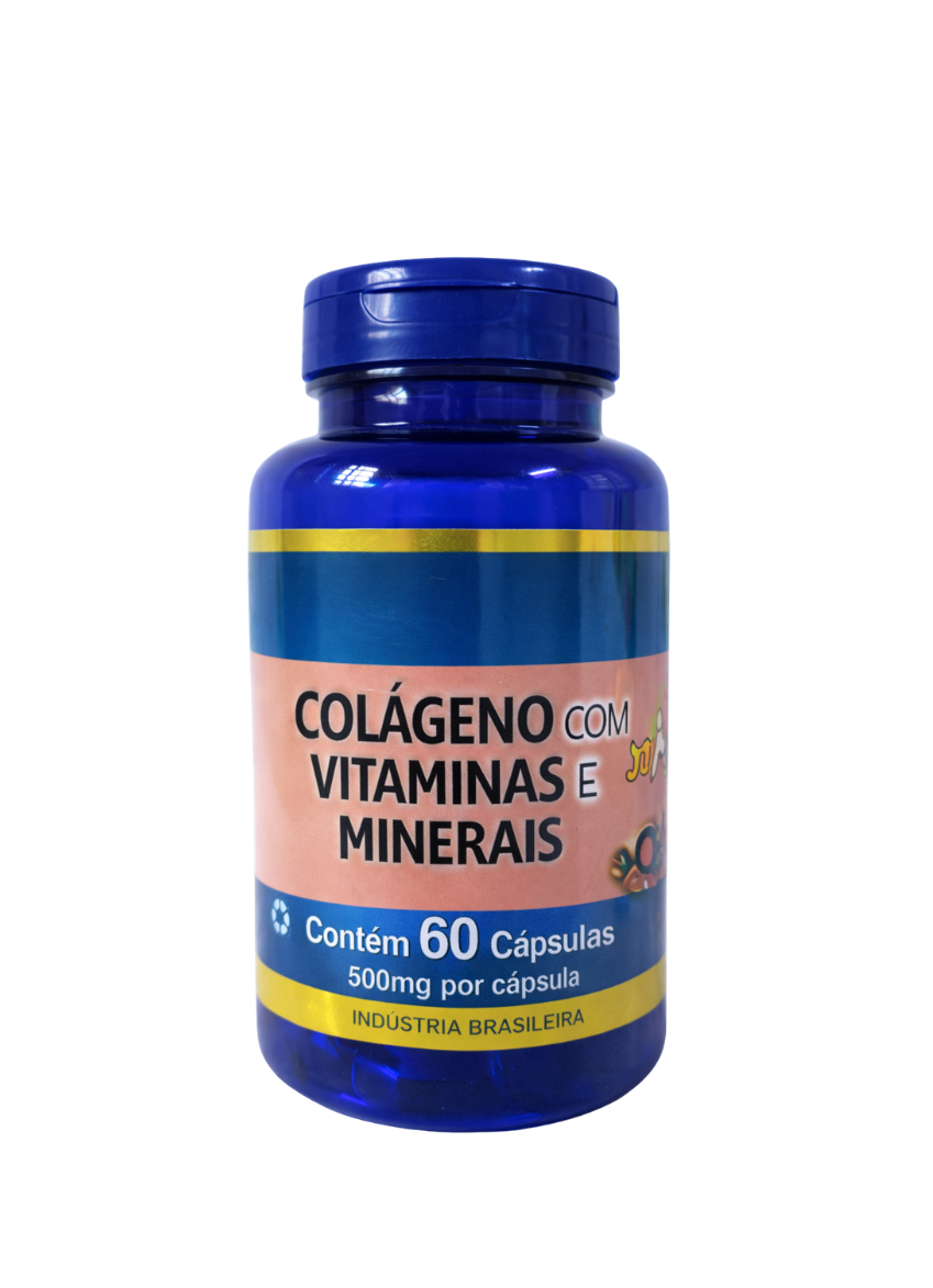 Colágeno com Vitaminas e Minerais - 500mg - 60 (Caps. Oliosas)