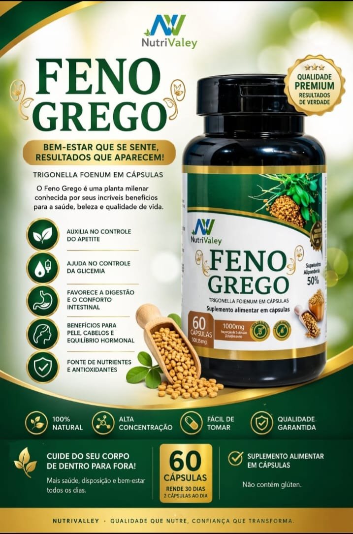 FENO GREGO + Vit. 50% Saponina 500mg 60 caps - Imagem 2