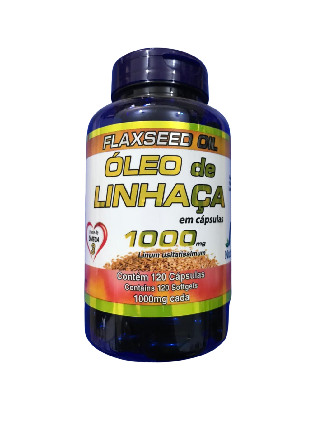 Óleo de Linhaça Dourada - 1000mg - 120 caps.