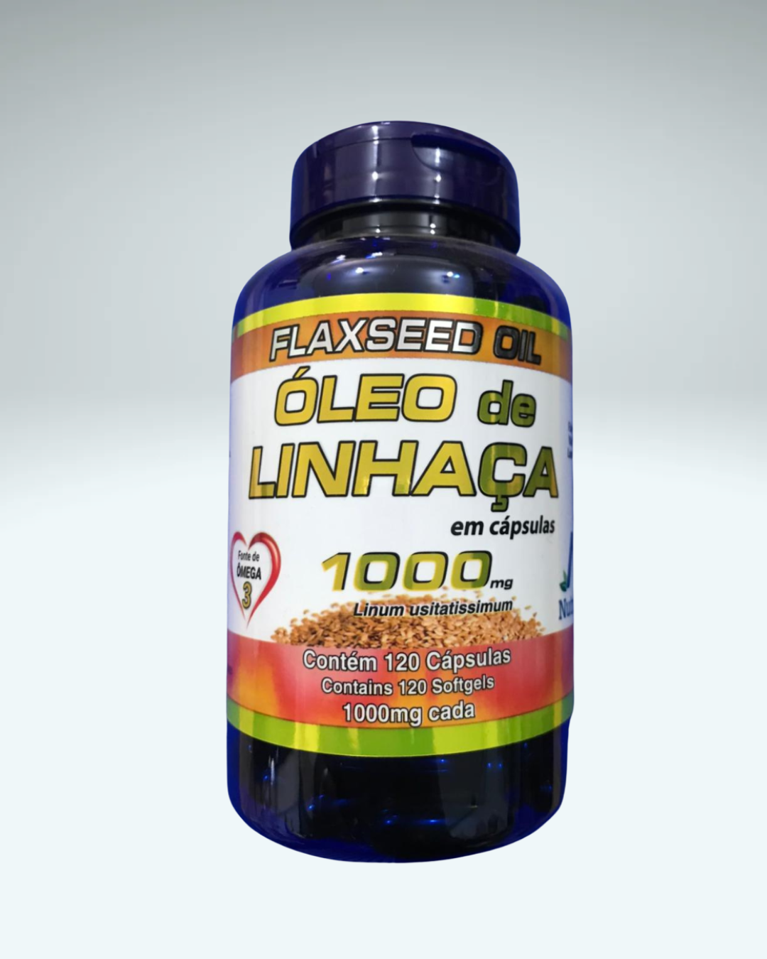 Óleo de Linhaça Dourada - 1000mg - 120 caps.