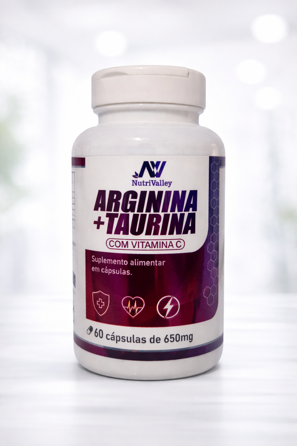 Arginina com Taurina - 650mg - 60 caps (novo)