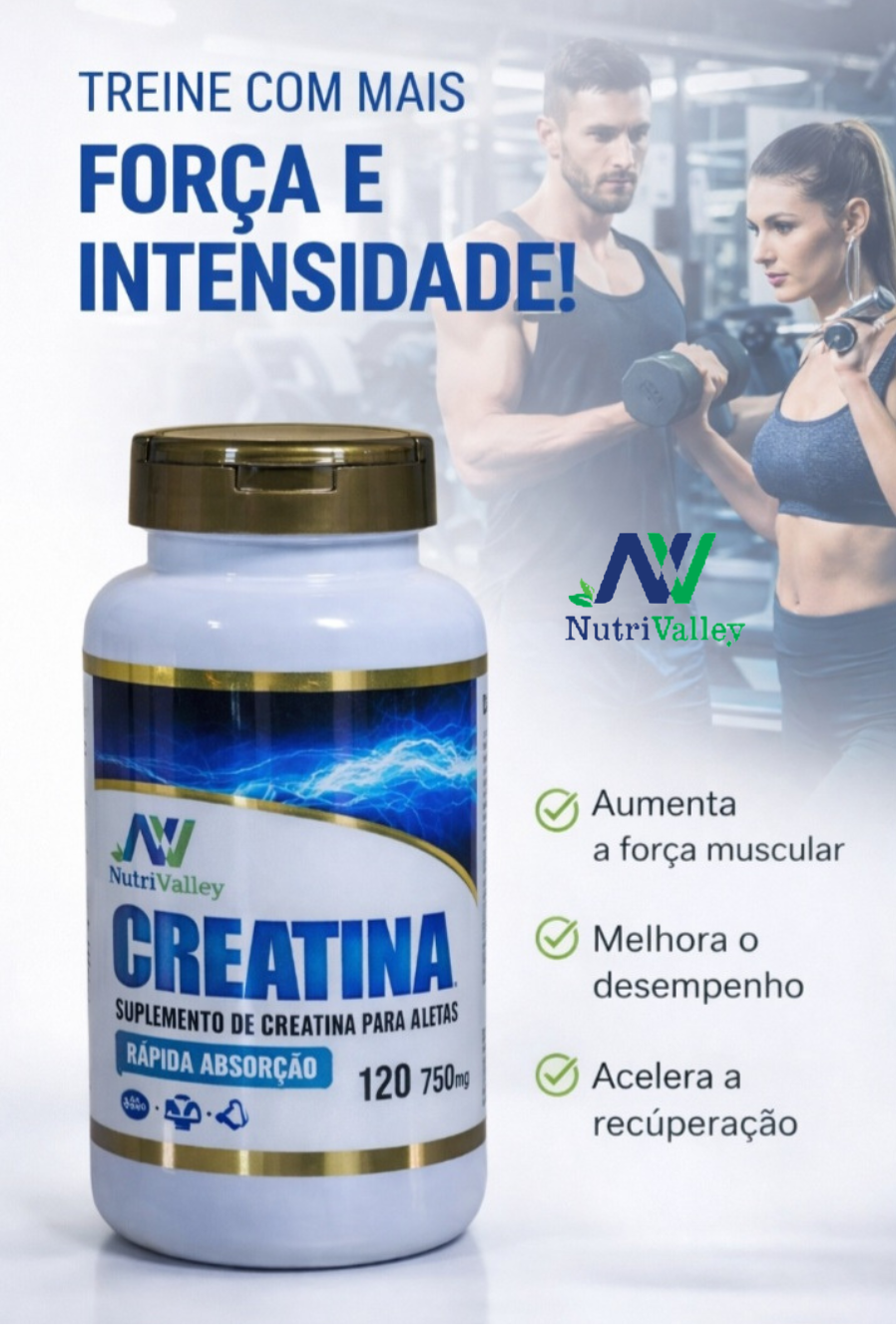 Creatina - 750 - 120 caps. - Imagem 3