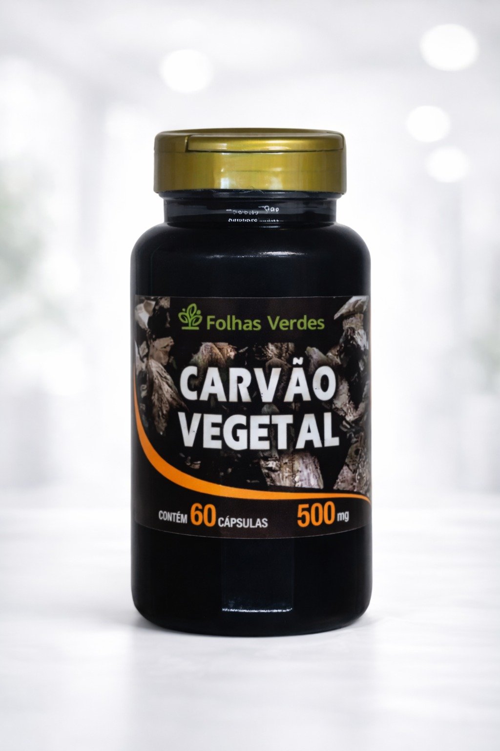 Carvão Vegetal - 500mg - 60 caps ( Novo ) (F. VERDES)