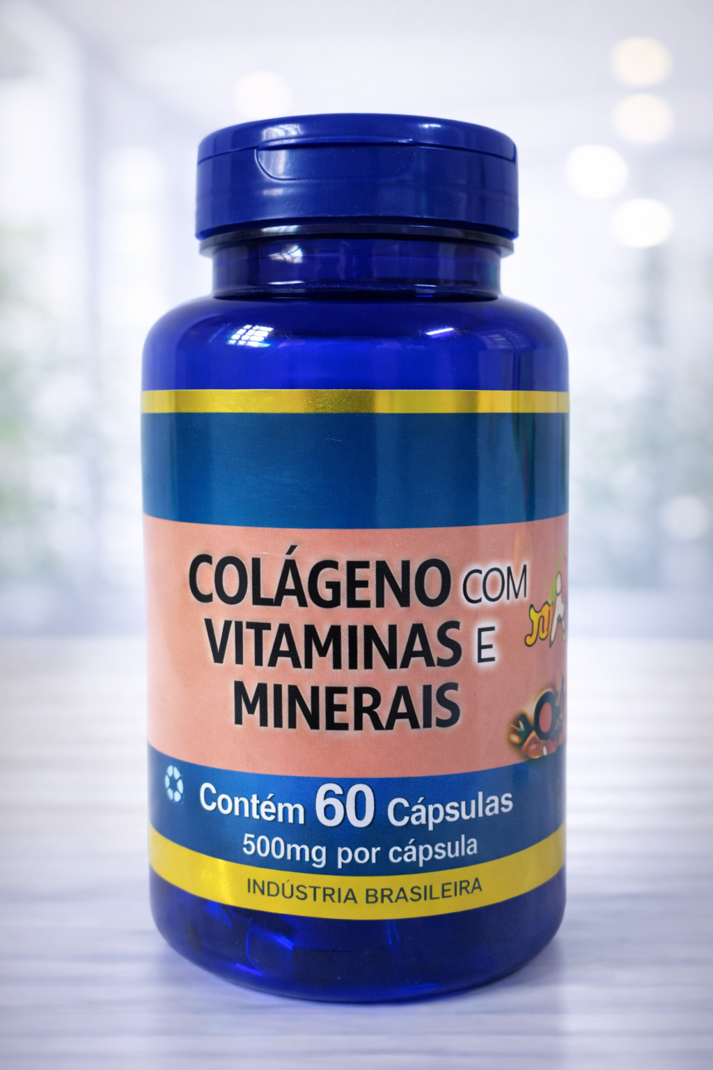 Colágeno com Vitaminas e Minerais - 500mg - 60 (Caps. Oliosas)