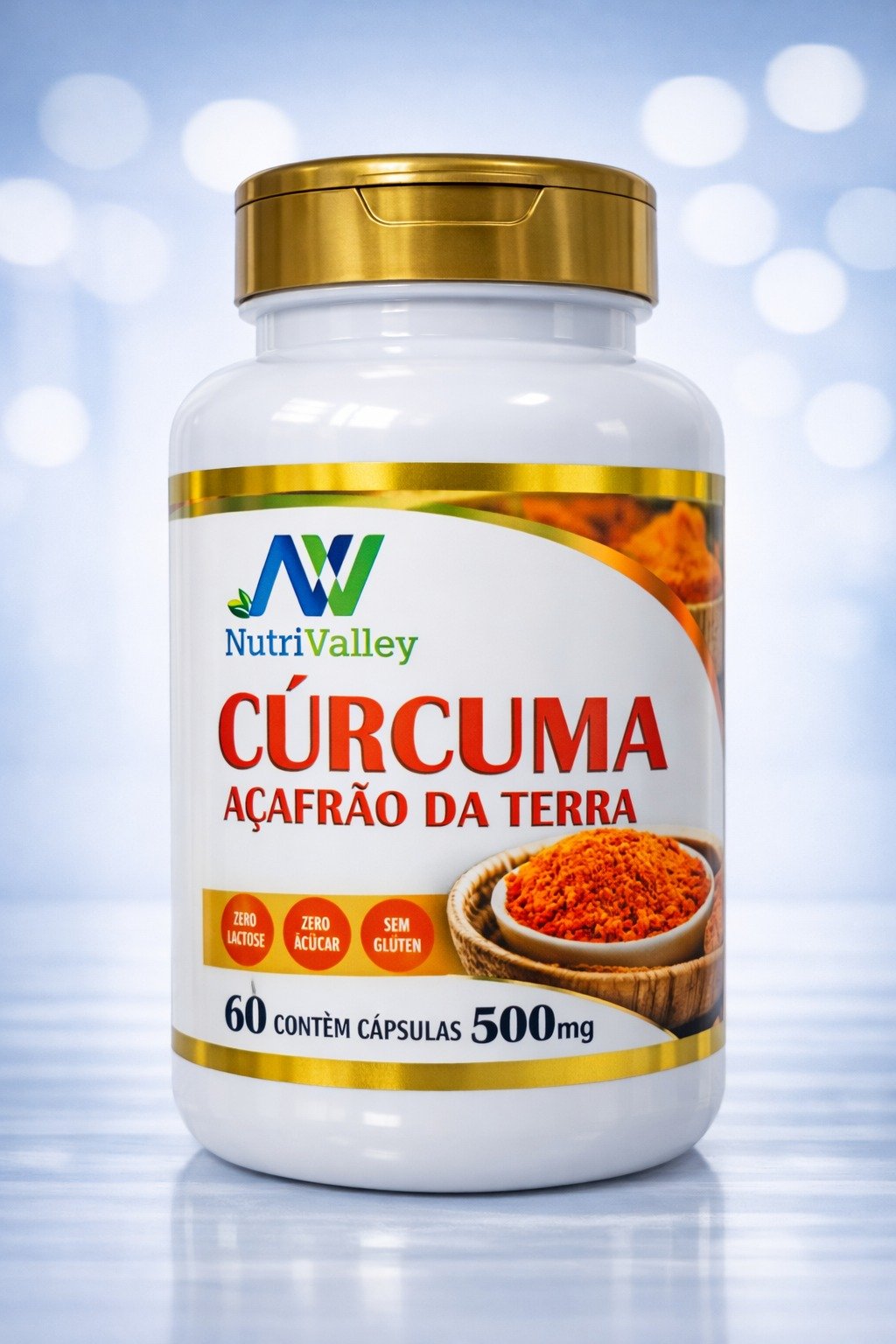 Açafrão (Cúrcuma) 500mg - 60 Capsulas