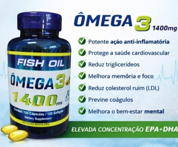 Omega 3 - 1400mg - 120 caps. ( EPA 540.DHA..360.) - Imagem 2