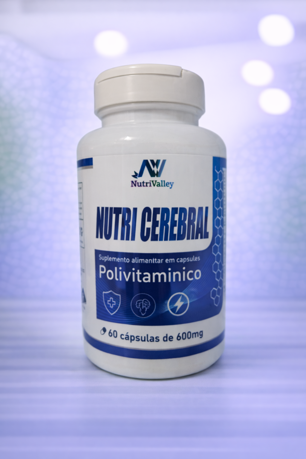 L Triptofano + L-tirosina + Acido Folico + VIT B6 (Nutri Cerebral) - 600 mg - 60 caps.