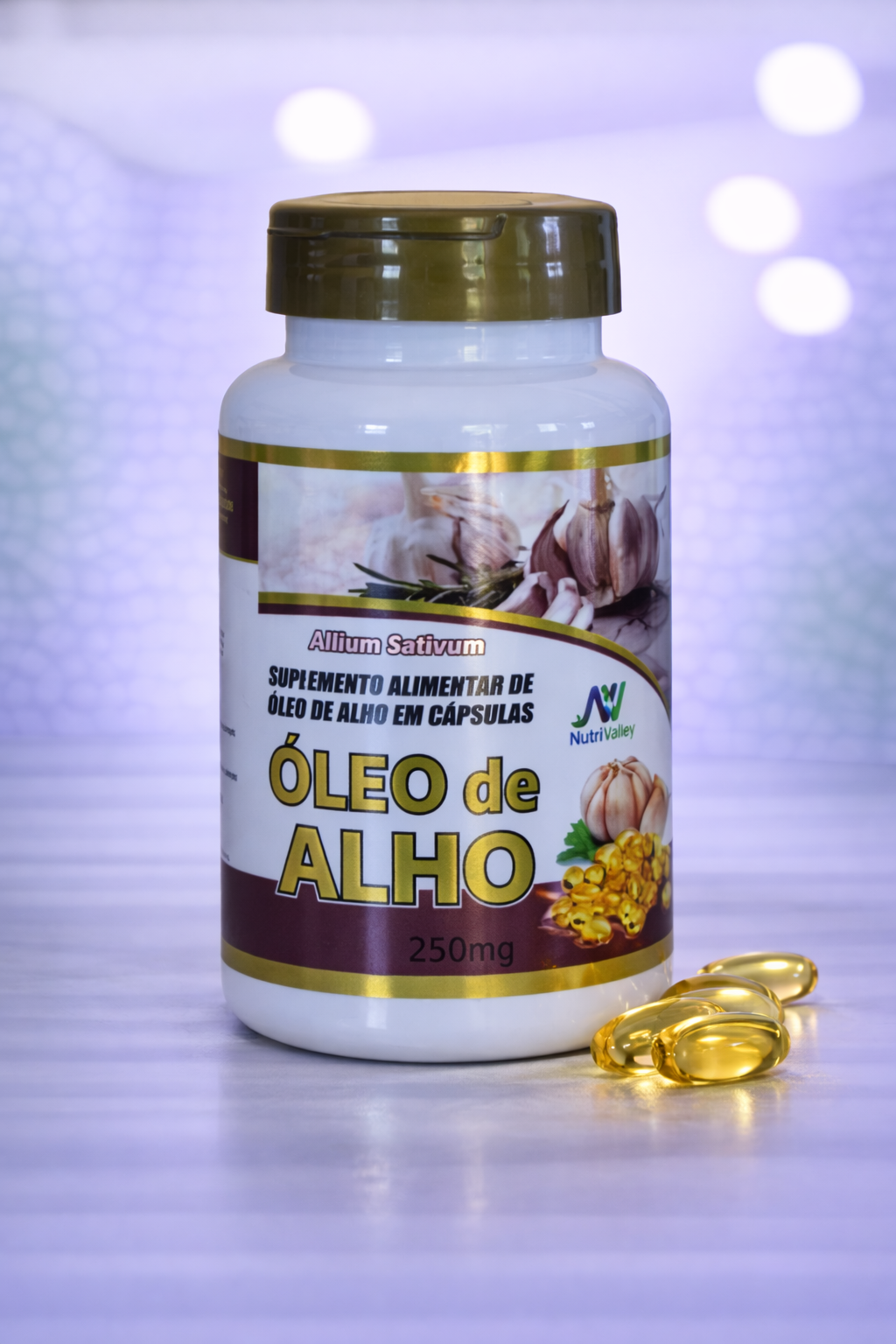 Óleo de Alho - 250mg - 120 caps.