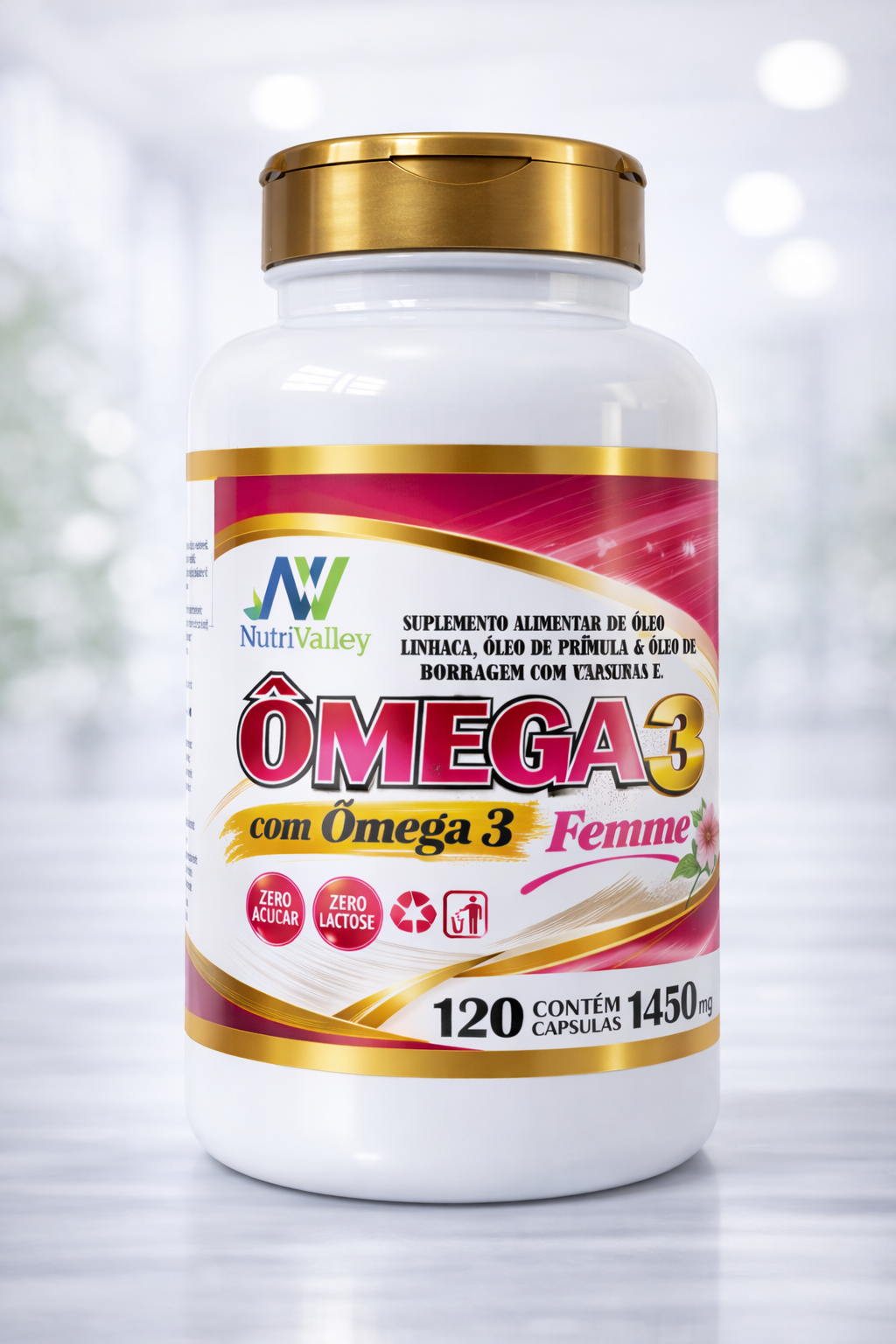 Ômega FEMME 3/6/9 - 1450mg - 120 caps.